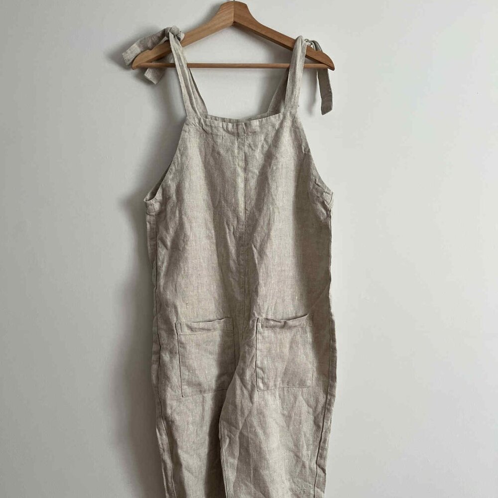 Cedar & Vine Oatmeal Overalls - Picture 4 of 8